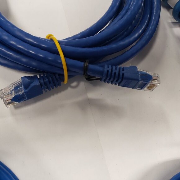 LOT OF 6 BLUE Ethernet Internet Cables Random Assortment Various Lengths - Picture 5 of 8
